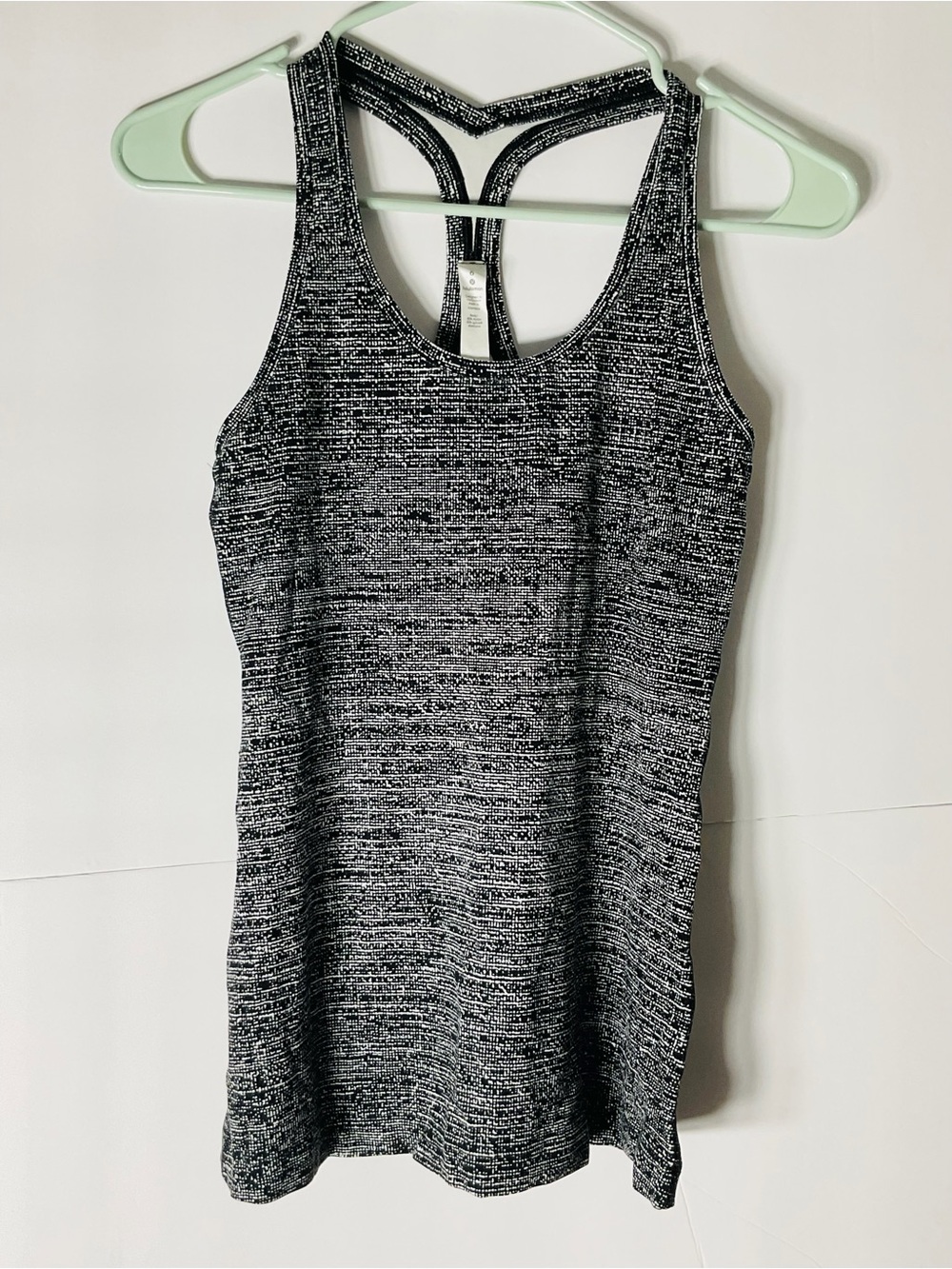 lululemon athletica Heathered Black Racerback Tank Top Size 6